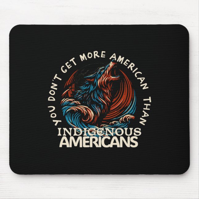 Tapis De Souris Soutenez les autochtones américains contre Trump  (Devant)