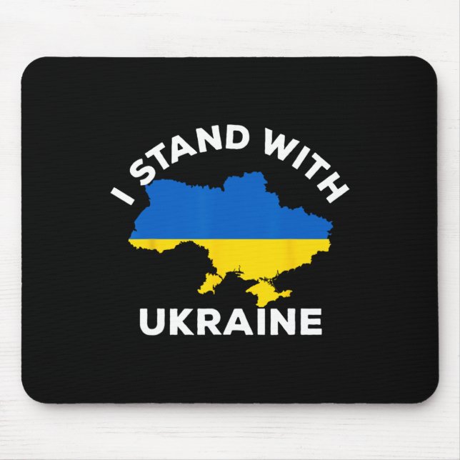 Tapis De Souris Soutenez l'Ukraine Je suis avec l'Ukraine Carte uk (Devant)