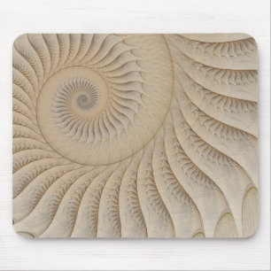 Tapis De Souris Soutenir Tan Abstrait Spiral
