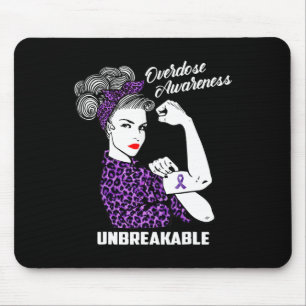 Tapis De Souris Soutien à la sensibilisation Combattre les femmes