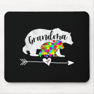 Tapis De Souris Soutien à l'ours de grand-mère sensibilisation sur