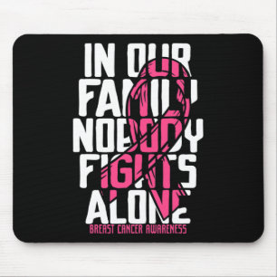 Tapis De Souris Soutien au cancer du sein Famille rose Cancer du s