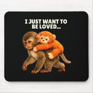 Tapis De Souris Soutien émotionnel singe bébé coup de poing câlin