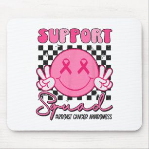 Tapis De Souris Soutien Escouade Sourire Visage Cancer du sein Sen