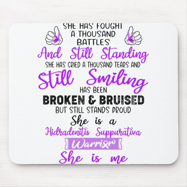 Tapis De Souris Soutien Hidradenitis Suppurativa Guerriers Cadeaux (Devant)