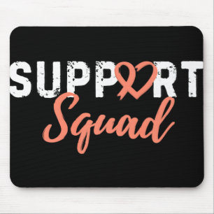 Tapis De Souris Soutien Squad Cancer utérin Lot Coeur Peach Ribb
