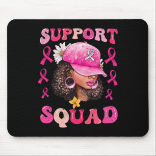 Tapis De Souris Soutien Squad Messy Bun Pink Warrior Cancer du sei