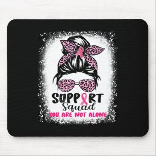 Tapis De Souris Soutien Squad Messy Bun Pink Warrior Cancer du sei
