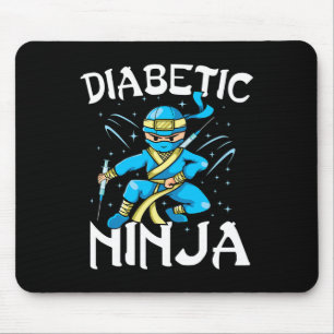Tapis De Souris Soutien T1d Ninja diabétique Type 1 Décerné du dia
