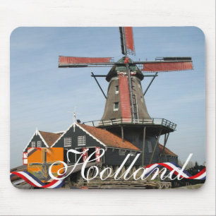 Tapis De Souris Souvenir Mousepad de la Hollande de moulin à vent