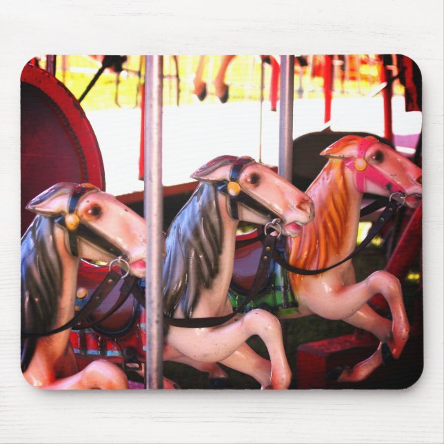 Tapis De Souris Souvenirs du cheval de carrousel (Devant)