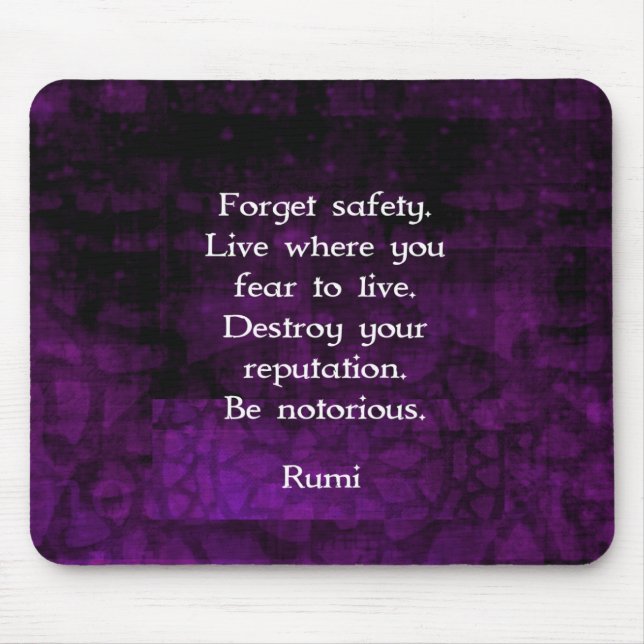 Tapis De Souris Soyez Citation Inspirationnelle De Rumi Célèbre (Devant)