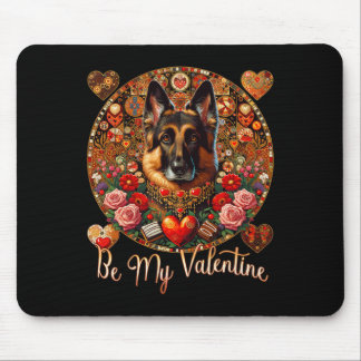 Tapis De Souris Soyez mon chien de la Saint-Valentin Fleur Cœur Ro