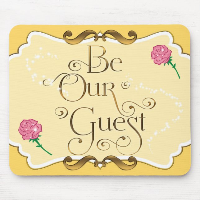 Tapis De Souris SOYEZ NOTRE CLIENT Yellow Gold Rose Roses Presse (Devant)