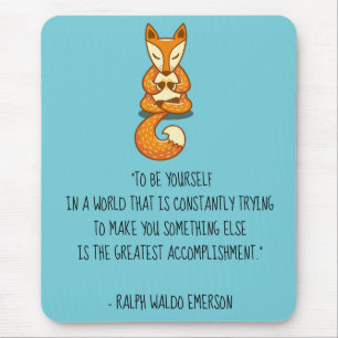 Tapis De Souris Soyez vous Emerson Citation avec Fox