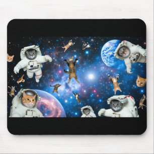 Tapis De Souris Space Cats Stars Planètes Astronauts Souris Pad