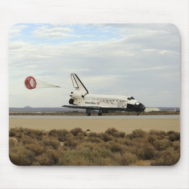 Tapis De Souris Space Shuttle Discovery déploie son parachute de t (Devant)