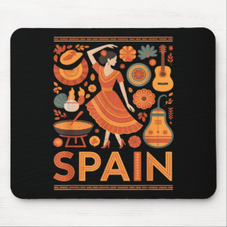 Tapis De Souris Spain funny spanish culture flamenco guitar paella