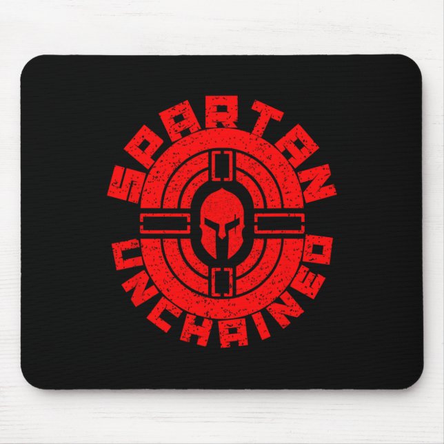 Tapis De Souris Spartan Non Enchaîné Bodybuilding Warrior Race Gym (Devant)