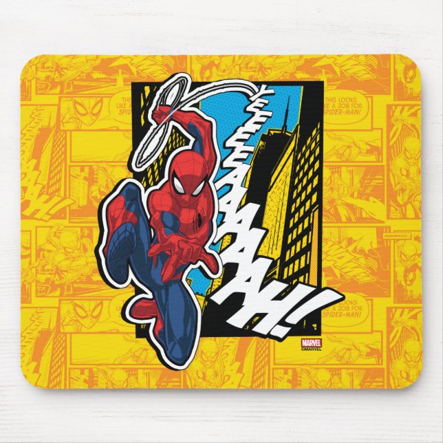 Tapis De Souris Spider-Man | Panneaux animés tournants Web Pop Art (Devant)
