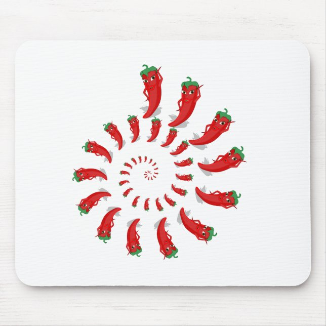 Tapis De Souris Spirale de Pepper Diva Rouge (Devant)
