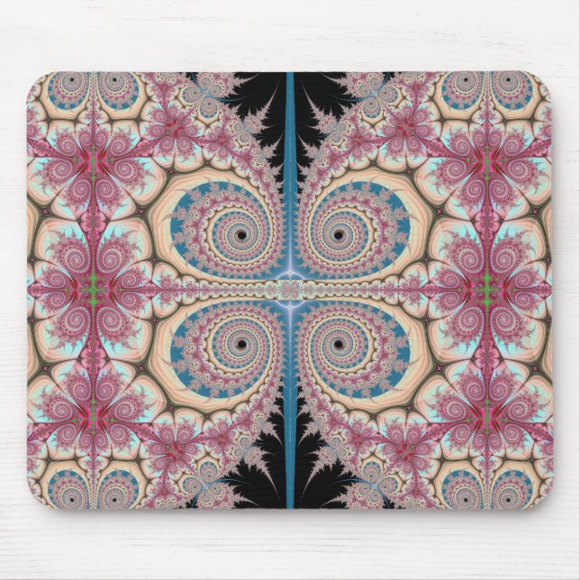 Tapis De Souris Spirales roses (Devant)