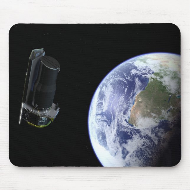 Tapis De Souris Spitzer quitte la Terre peu après son lancement (Devant)