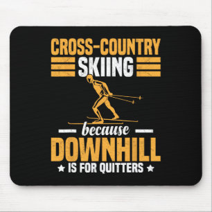 Tapis De Souris Sport d'hiver drôle Ski de fond tenue de neige app
