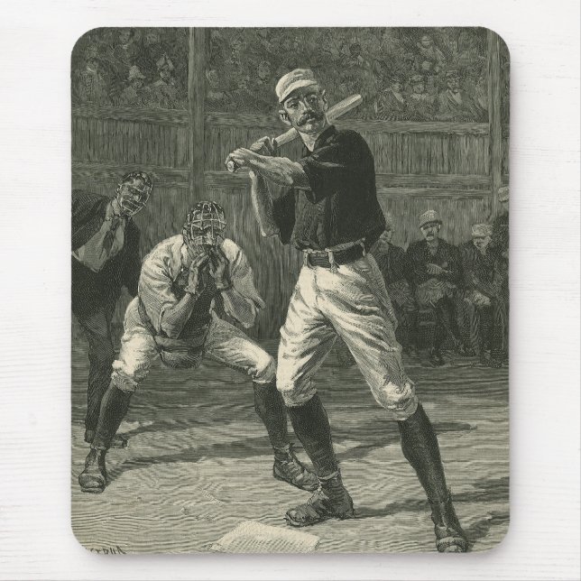 Tapis De Souris Sports Anciens, Joueurs de Baseball par Thulstrup (Devant)