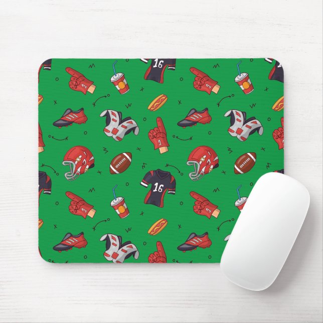 Tapis De Souris Sports de football équipement, nourriture et boiss (Avec souris)