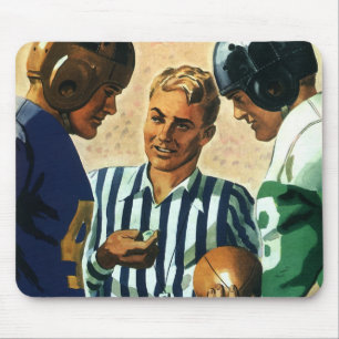Tapis De Souris Sports vintages, Football Arbitre Coin Toss