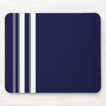 Sporty Blue Grey & White Strip Souse Pad