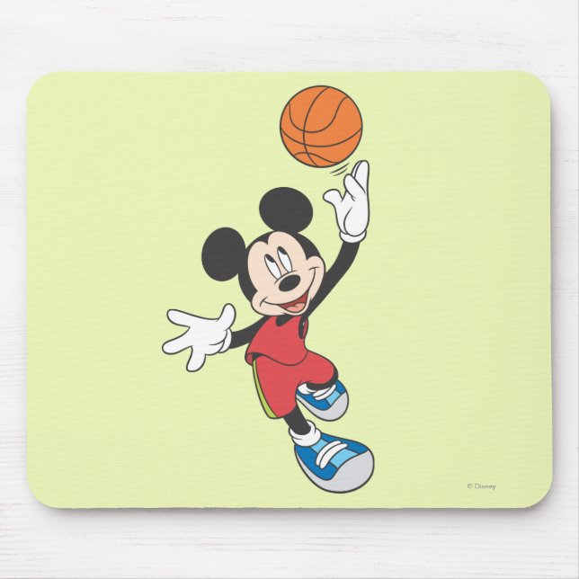 Tapis De Souris Sporty Mickey | Lancer le basket-ball (Devant)