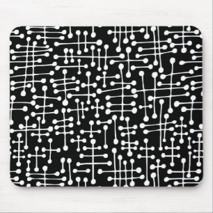 Tapis De Souris Spots connectés - Blanc sur Noir