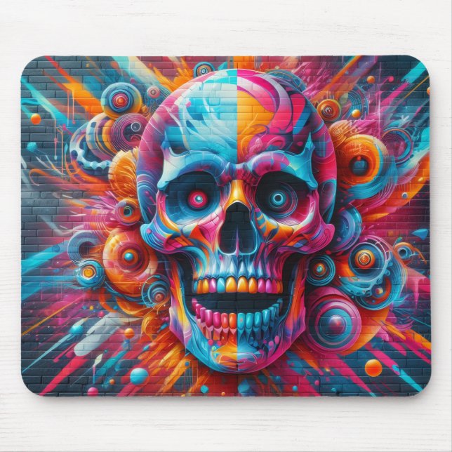 Tapis De Souris Spray Paint Skull (Devant)