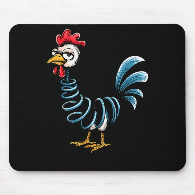 Tapis De Souris Spring Chicken Chicken On Go Stick Funny Chicken  (Devant)