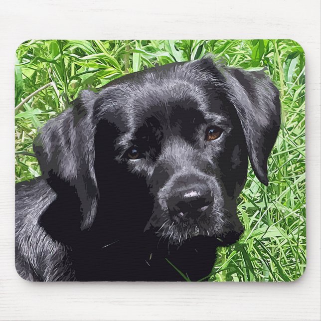 Tapis De Souris Spring Joy - Labrador Retriever - Black Lab (Devant)