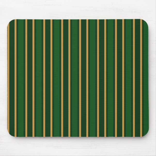 Tapis De Souris Springbok vert et or bonbons rayures (Devant)