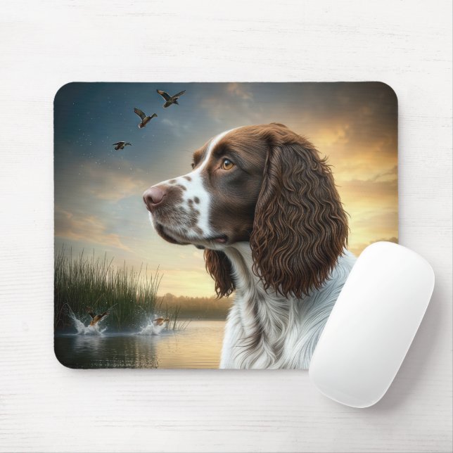 Tapis De Souris Springer Spaniel Dog By Duck Pond (Avec souris)