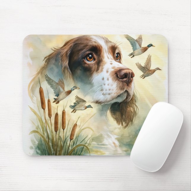 Tapis De Souris Springer Spaniel et Mallard Duck Double exposition (Avec souris)