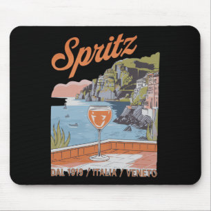 Tapis De Souris Spritz Veneto Italia Vin Orange Vintage Queue 3