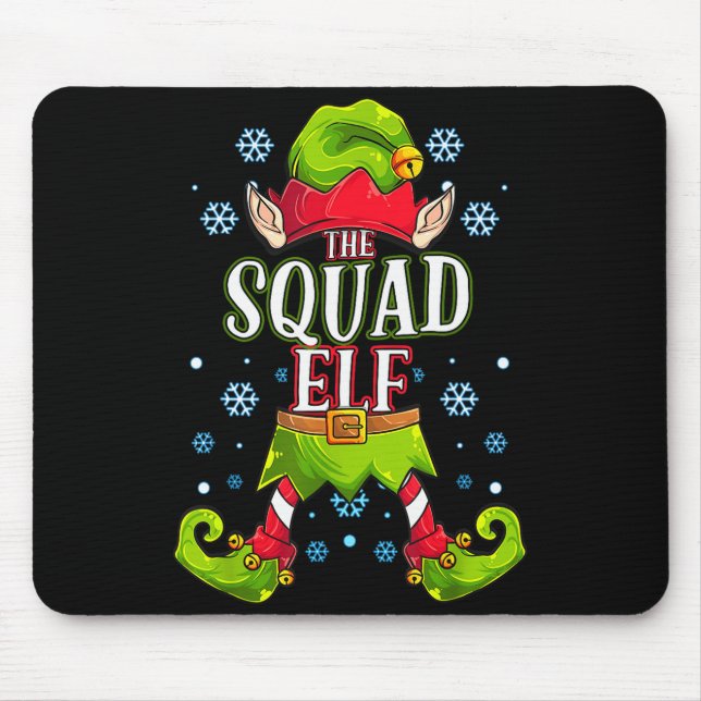 Tapis De Souris Squad Elf Matching Family Group Christmas Party  (Devant)