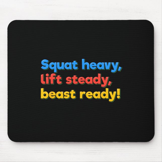 Tapis De Souris Squat Lourd Ascenseur Stable Bête Prêt Drôle Gym H (Devant)