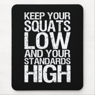 Tapis De Souris Squat Low - Exercice de musculation Motivationnel