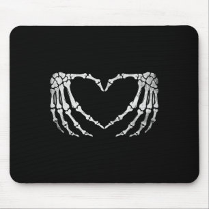 Tapis De Souris Squelette Coeur main Signer Costume d'Halloween Vi
