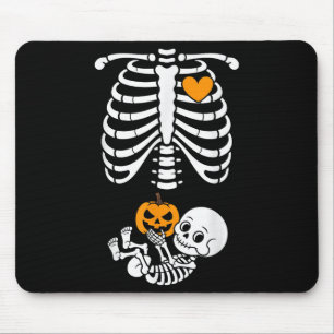 Tapis De Souris Squelette de bébé Halloween Cage thoracique Matern
