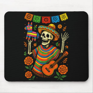 Tapis De Souris squelette de fiesta - art de fête cinco de mayo Sq