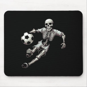 Tapis De Souris Squelette de football jouant au football Halloween