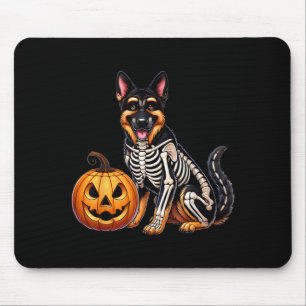 Tapis De Souris Squelette de Jack O Lantern Berger Allemand Chien