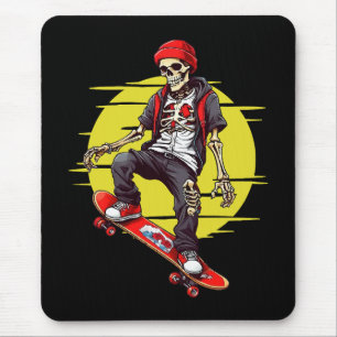 Tapis De Souris Squelette de skateboard